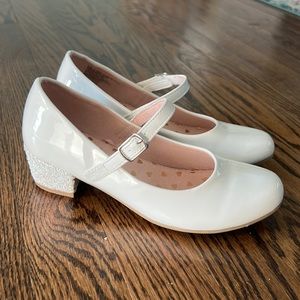 White, patent dress shoes